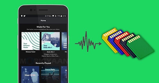 Spotify download move to sd card realme